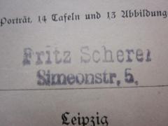 D51 / 948 (Scherer, Fritz), Stempel: Name, Ortsangabe; 'Fritz Scherer Simeonstr. 5'. 