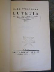 L 242 Ster 130: Lutetia : Berichte über europäische Politik, Kunst und Volksleben (1926)