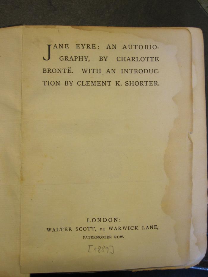 L 435 Bro Ch 50 c: Jane Eyre : an autobiography ([1889])