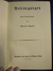 L 242 Mus 52: Vereinigungen : zwei Erzählungen ([1911])
