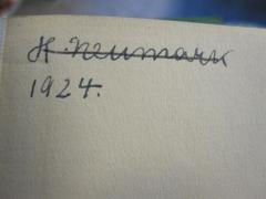 - (Neumark, H.), Von Hand: Autogramm; 'H. Neumark 1924.'. 