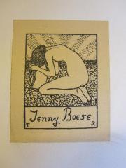 - (Boese, Jenny), Etikett: Exlibris; 'T. Jenny Boese S.'. 