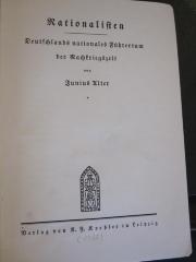 Pol 116 62: Nationalisten : Deutschlands nationales Führertum der Nachkriegszeit (1930)