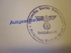 - (Nationalsoz. Deutsche Arbeiter[...] Kreisschulungsamt Kreisleitung Gladbach-Rheydt), Stempel: -; 'Nationalsoz. Deutsche Arbeiter[...] Kreisschulungsamt Kreisleitung Gladbach-Rheydt'. 