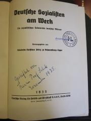 Pol 174 63: Deutsche Sozialisten am Werk : ein sozialistisches Bekenntnis deutscher Männer (1935)