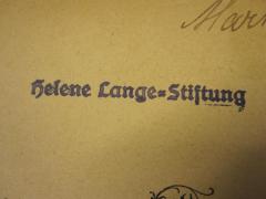 59 / 1025 (Helene Lange-Stiftung), Stempel: Name; 'Helene Lange-Stiftung'. 