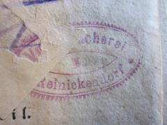 - (Stadt Berlin. Bezirksamt Reinickendorf. Volksbücherei), Stempel: Besitzwechsel; 'Volksbücherei Reinickendorf'. 