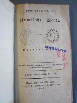  Friedrich's von Schiller sämmtliche Werke. (1818)