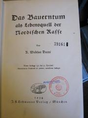 Soz 375 36: Das Bauerntum als Lebensquell der Nordischen Rasse (1934)