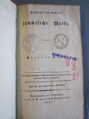  Friedrich's von Schiller sämmtliche Werke. (1818)