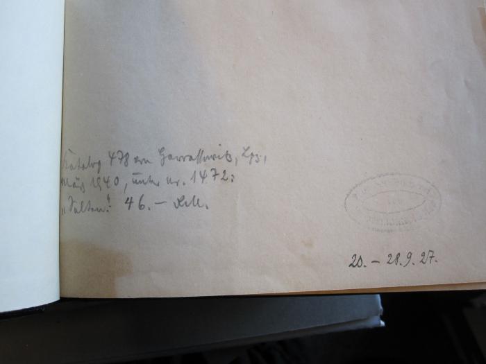 Vo 877 63_1: Sagenbuch der Lausitz : gekrönte Preisschrift (1862);55 / 11013 (unbekannt), Von Hand: Annotation; '[...] unter Nr. 1472: [...]'. 