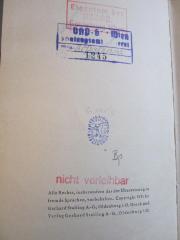 - (NSDAP Wien), Stempel: Besitzwechsel; 'Eigentum der NSDAP- Gauleitung Wien'. 