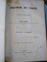 Vo 877 63_1: Sagenbuch der Lausitz : gekrönte Preisschrift (1862)
