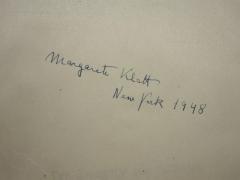 - (Klatt, Margarete), Von Hand: Autogramm; 'Margarete Klatt New York 1948'. 