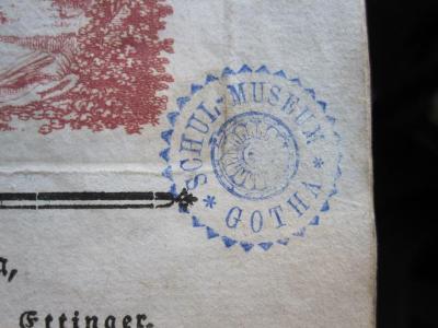 Vo 867 12b_3: Volksmährchen der Deutschen. (1784);- (Schul-Museum Gotha), Stempel; 'Schul-Museum Gotha'. 