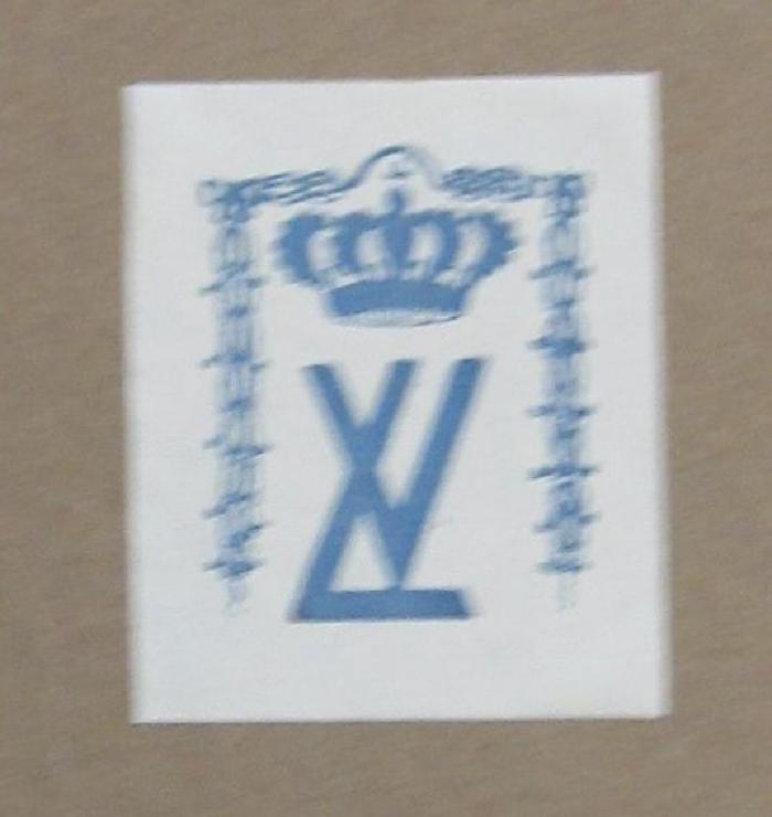 Bk 1257 x: Malerische Ansichten aus Nürnberg ([1834-41]);J / 148 (V.[?], L.[?]), Etikett: Initiale, Abbildung; 'LV'.  (Prototyp)