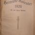 Ok 301 1926: Heimat Kalender Anklam 1926 (1926)