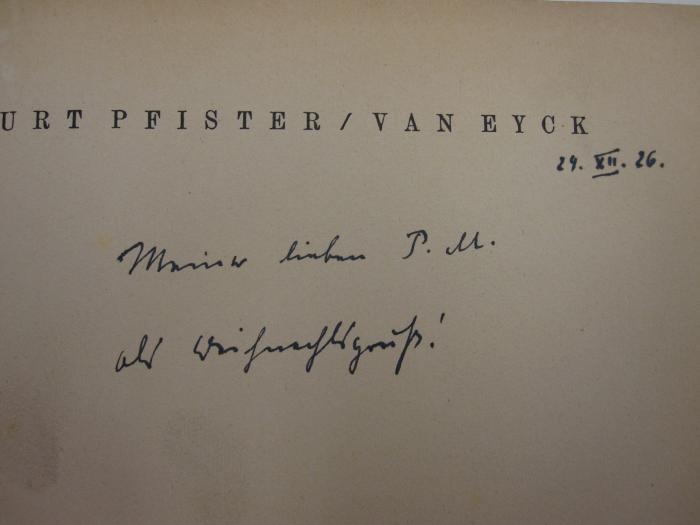 Db 841: Van Eyck ([1922])