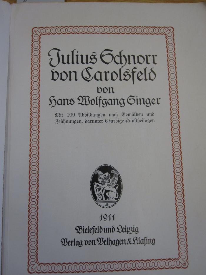 IV 1326: Julius Schnorr von Carolsfeld (1911)