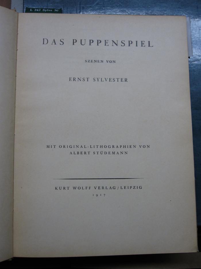 L 242 Sylve 50: Das Puppenspiel (1917)