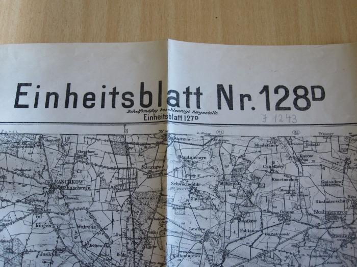 Bk 316 128 D: Einheistblatt Nr. 128 D (1919)