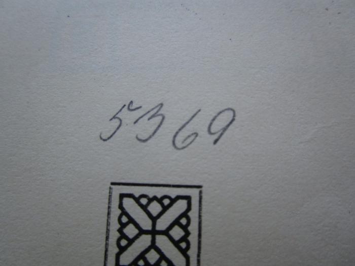 A 5 520: Die Berliner Gesellschaft (1907);- (Gesellschaft der Freunde (Berlin)), manual: shelf mark; '5369'. 