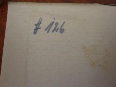 51 / 4122 (Kahn, Käthe), Von Hand: Exemplarnummer; '# 126'.  (Prototyp)