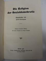 MB 1214;MB 1,65,34,1 D-R ; ;: Die Religion der Sozialdemokratie (1906)