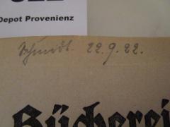 52 / 967 (Schmidt, Elisabeth), Von Hand: Name, Autogramm, Datum; 'Schmidt. 22.9.22'. 