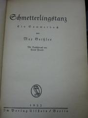 Cm 5759: Schmetterlingstanz : Ein Sommerbuch (1923)