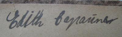 G45 / 1062 (Capauner, Edith), Von Hand: Autogramm; 'Edith Capauner'. ;Tr 506: Hohlsaum und Leinendurchbruch (1920)