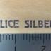 J / 762 (Silberstein, Alice), Stempel: Name; 'Alice Silberstein'.  (Prototyp)
