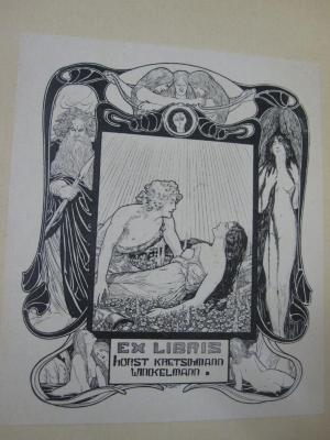 Ch 483;G45 / 1135 (Kretschmann Winckelmann, Horst), Etikett: Exlibris; 'Horst Kretschmann Winckelmann'. 