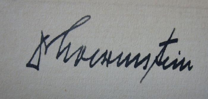 G45 / 1234 (Loewenstein, [?]), Von Hand: Autogramm, Name; 'Dr. Loewenstein'.  (Prototyp);Cg 2357: Hoffmanns Erzählungen (um 1932)