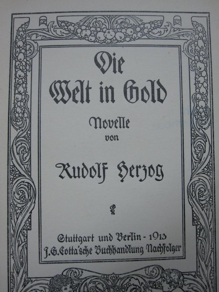Cm 5841: Die Welt in Gold (1913)