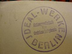 G45 / 2151 (Ideal-Werke Berlin, Aktiengesellschaft für drahtlose Telephonie), Stempel; 'Ideal-Werke Berlin Aktiengesellschaft für drahtlose Telephonie'. 