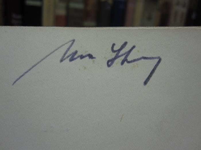 Cm 3640 1925: Willis Werdegang ([1925]);G45 / 1568 (Stern[?], Max), Von Hand: Autogramm, Name; 'Max Stern[?]'. 
