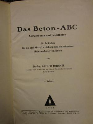 Tc 480 d: Das Beton-ABC (1940)