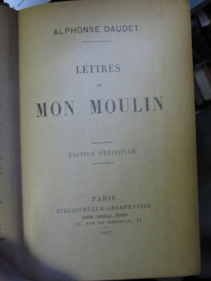 Ct 1445 1907: Lettred de Mon Moulin (1907)