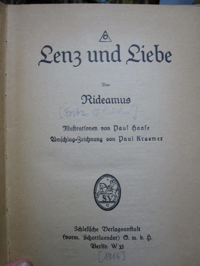 Cm 5973 1916: Lenz und Liebe ([1916])