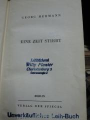 G45 / 2317 (Flanter, Wilhelm), Stempel: Notiz; 'Unverkäufliches Leih-Buch'. 