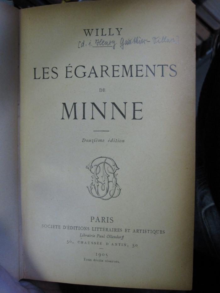 Ct 1471 ab: Les Égarements de Minne (1905)