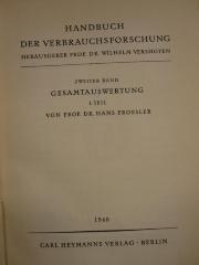 Me 249: Handbuch der Verbrauchsforschung (1940)