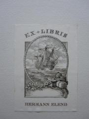 G46 / 169 (Elend, Hermann), Etikett: Exlibris; 'Ex Libris Hermann Elend'.  (Prototyp)