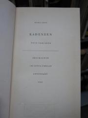 Cm 5181: Kadenzen : Neue Gedichte (1942)