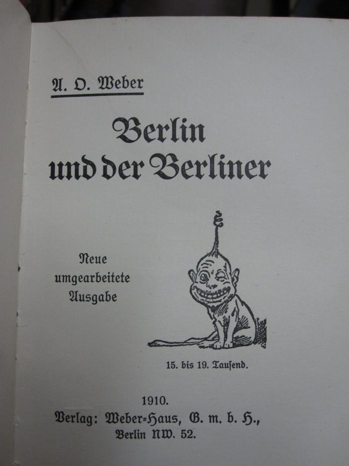 Cm 2266: Berlin und der Berliner (1910)