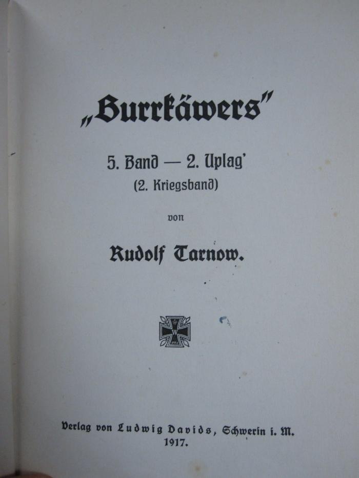 Cx 13 b: "Burrkäwers" (1917)
