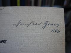 G46 / 670 (Georg, Manfred), Von Hand: Autogramm; 'Manfred Georg 1166'. 