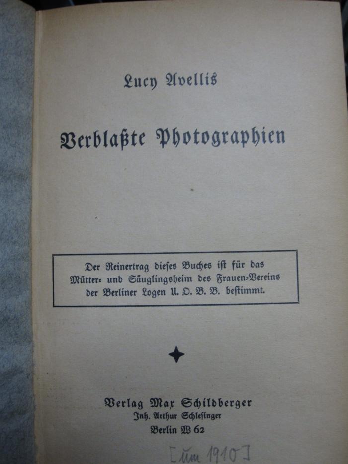 Cm 6090: Verblaßte Photographien ([1910])