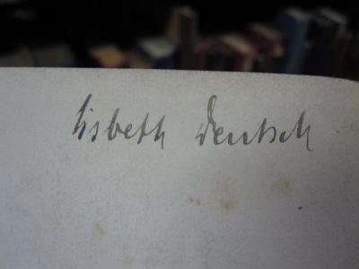 Cq 1757: Julius Cäsar ([1928]);G46 / 1395 (Deutsch, Lisbeth), Von Hand: Autogramm, Name; 'Lisbeth Deutsch'. 